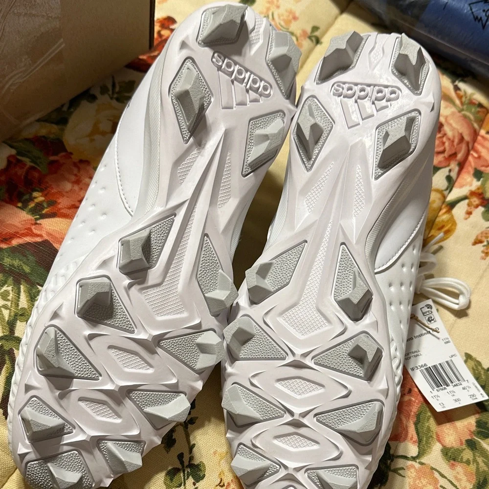 Adidas Adizero Instinct White Sports Cleats - Picture 3 of 7